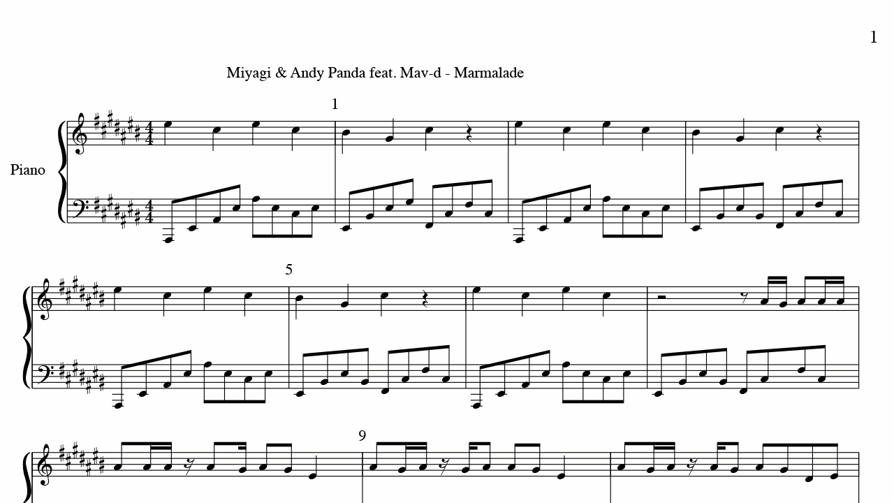 Miyagi andy panda текст песни. Мияги и Энди Панда мармелад. Мияги Marmalade. Мияги Ноты для фортепиано.